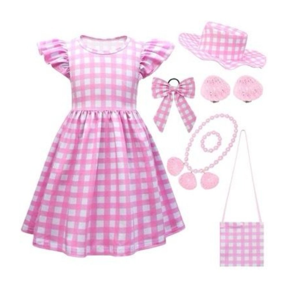 Barbie Dolls Pink Princess Dress for Girls - Adorable Barbie Party Outfit - Picture 2 of 6
